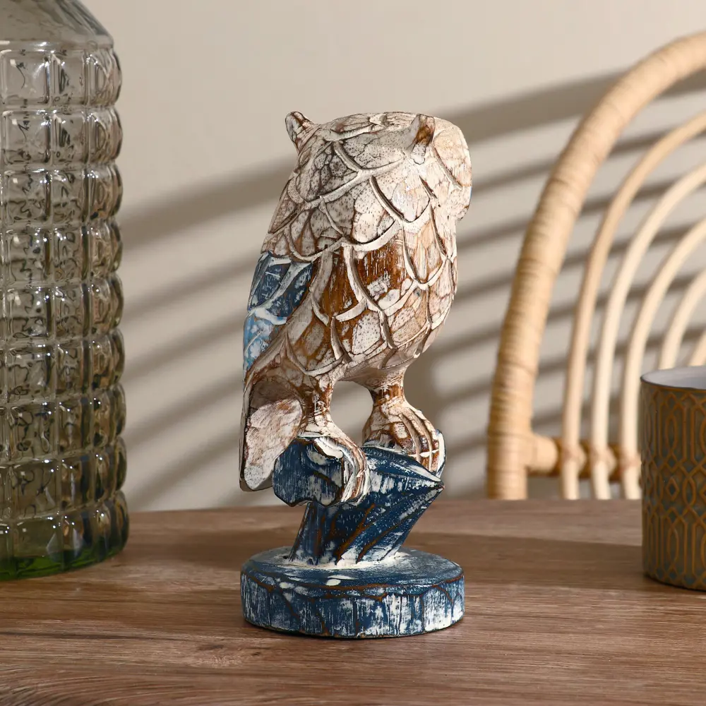 Фото 3 Сувенир интерьерный "Сова на ветке" синяя 23 см Фото 3 Сувенир интерьерный "Сова на ветке" синяя 23 см