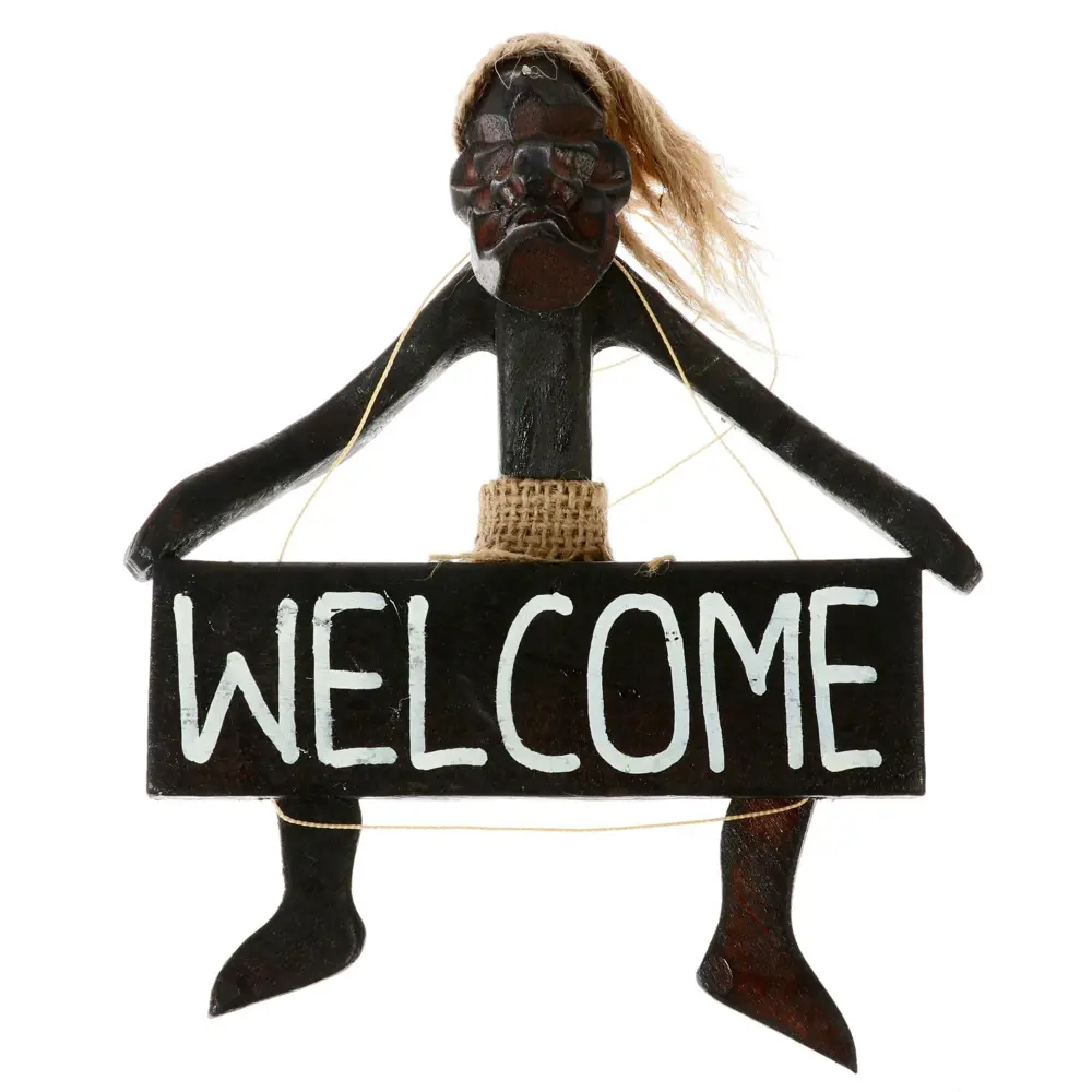 Фото 7 Сувенир интерьерный "Абориген Welcome" с табличкой, 18x16x8 см Фото 7 Сувенир интерьерный "Абориген Welcome" с табличкой, 18x16x8 см
