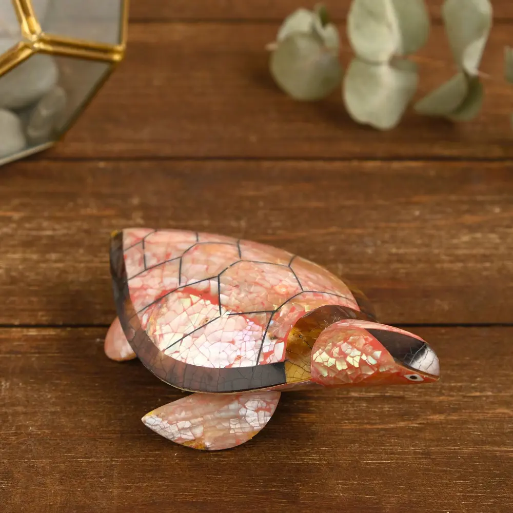 Фото Сувенир интерьерный "Алая черепашка" 14x10x5 см