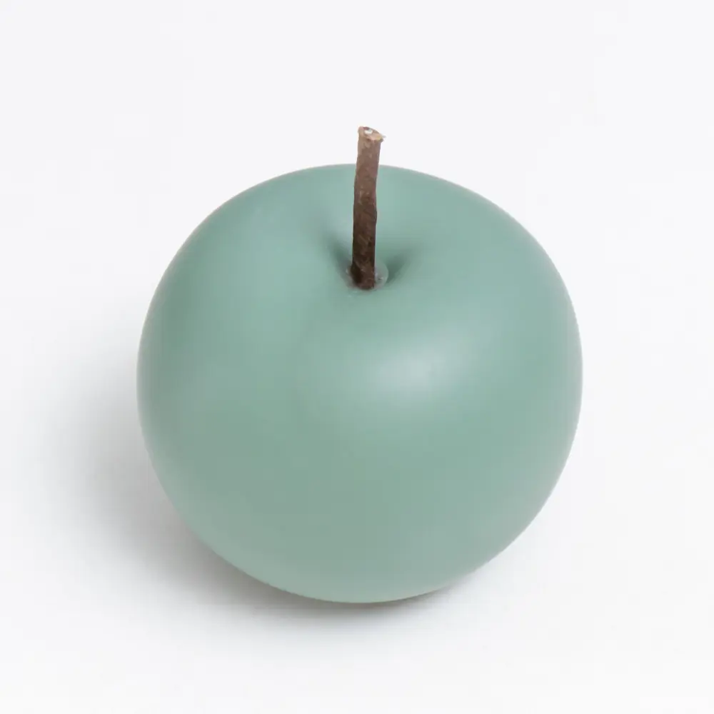 Фото 3 Сувенир интерьерный "Серо-зелёное матовое яблоко" 10x8x8 см