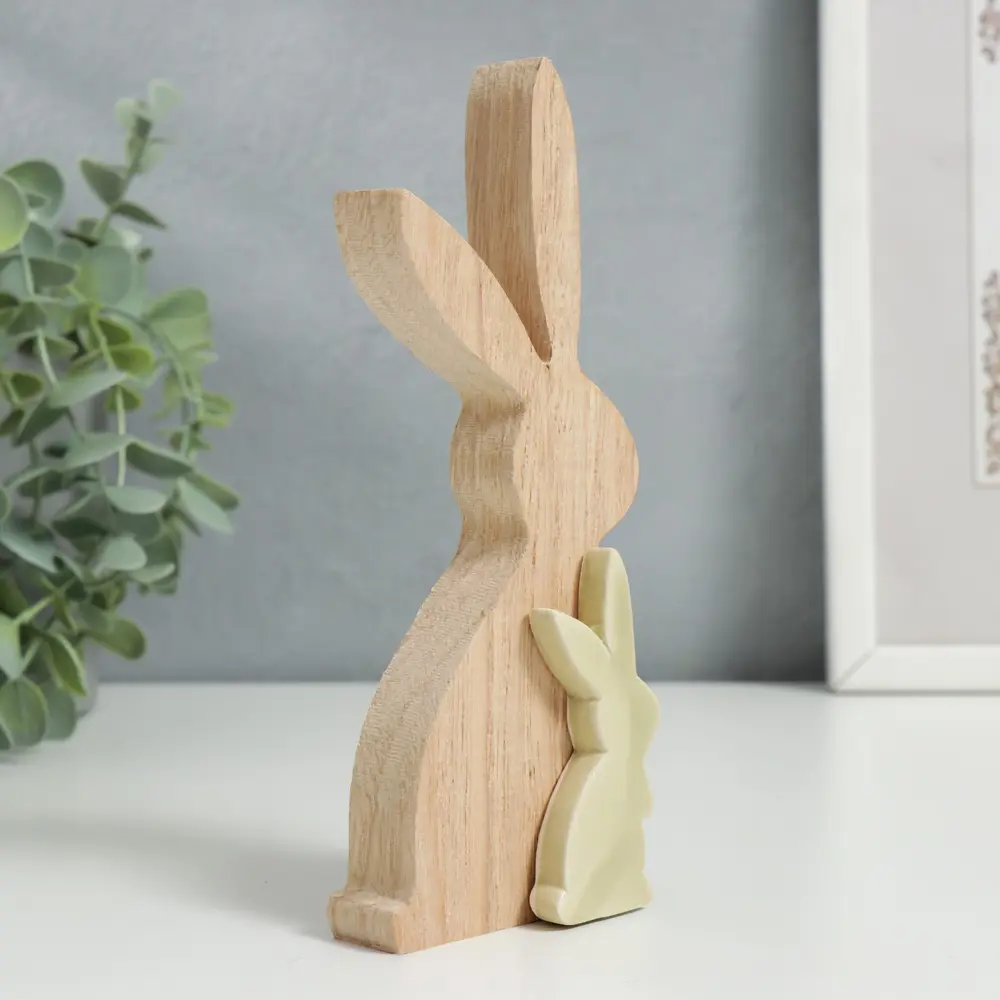 Фото 2 Сувенир интерьерный "Кролики" 17x2.9x7 см