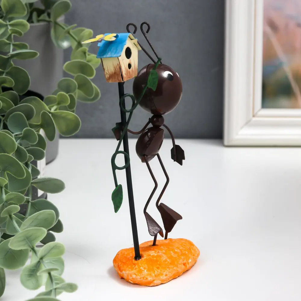 Фото 3 Сувенир интерьерный "Муравей и скворечник" 15x4x6 см