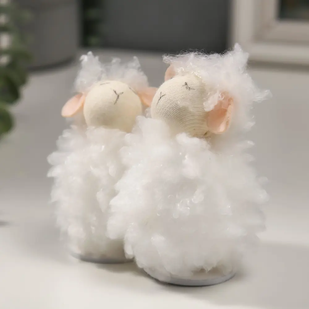 Фото 2 Сувенир интерьерный "Два барашка - белое облако" 9x8x4 см