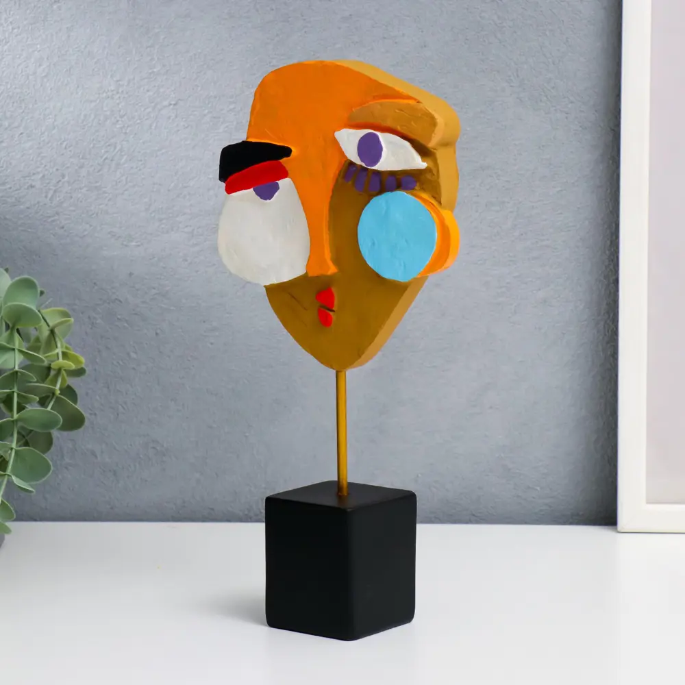 Фото 4 Сувенир интерьерный "Абстракция Портрет девушки" 25x5x12.5 см