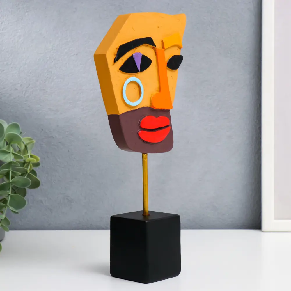 Фото 2 Сувенир интерьерный Абстракция Портрет мужчины 25x5x12 см