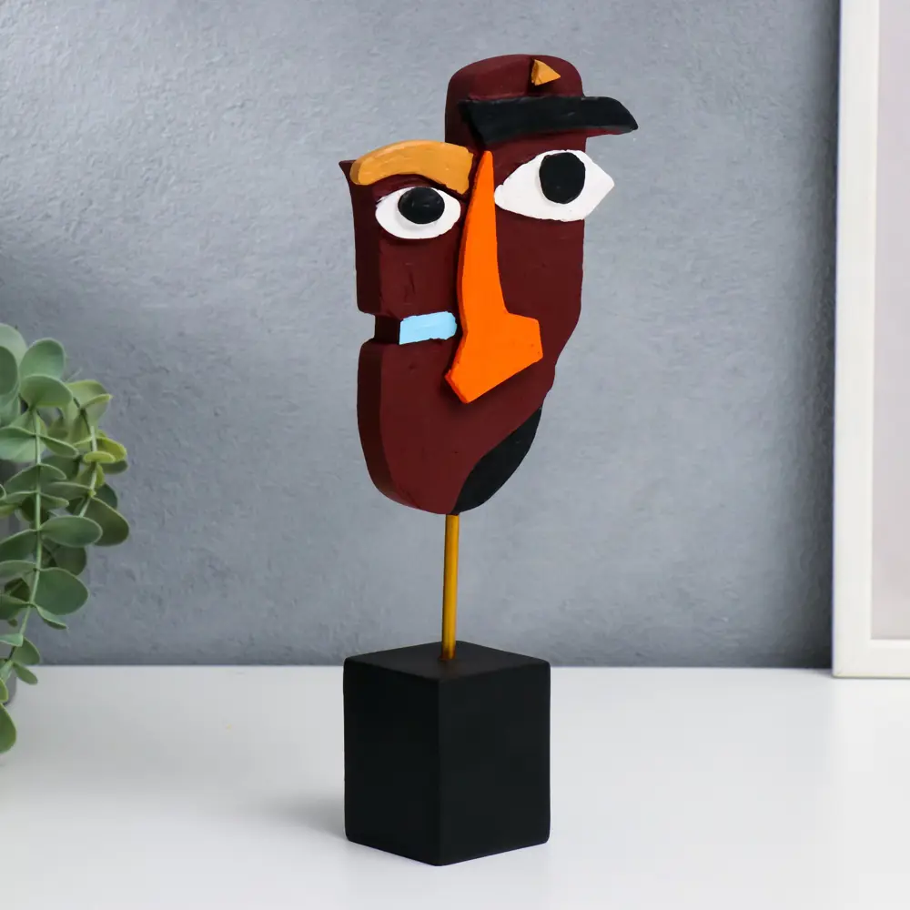 Фото 2 Сувенир интерьерный Абстракция Портрет мужской 25x5x11 см