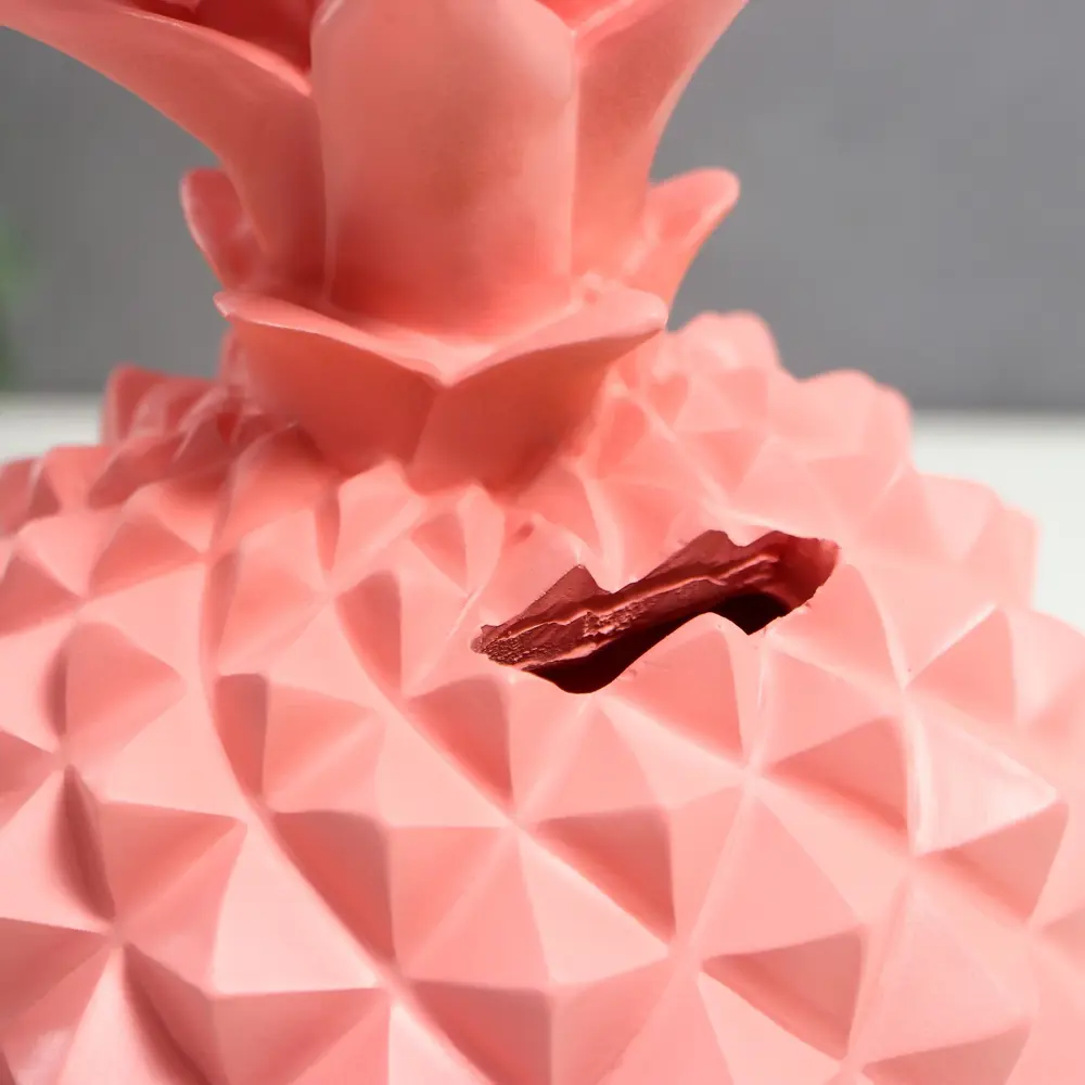 Фото 3 Сувенир интерьерный "Ананас розовый" матовый 24x14x14 см