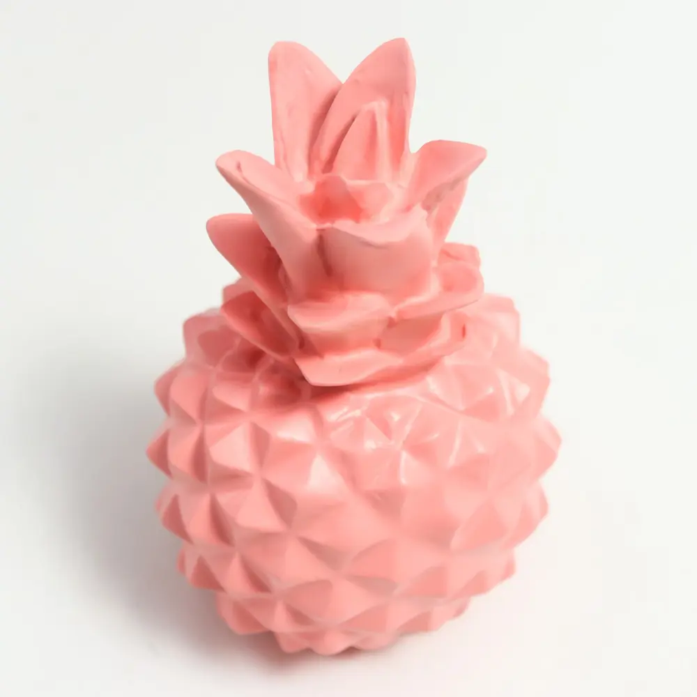 Фото 4 Сувенир интерьерный "Ананас розовый" матовый 12x7.5x7.5 см
