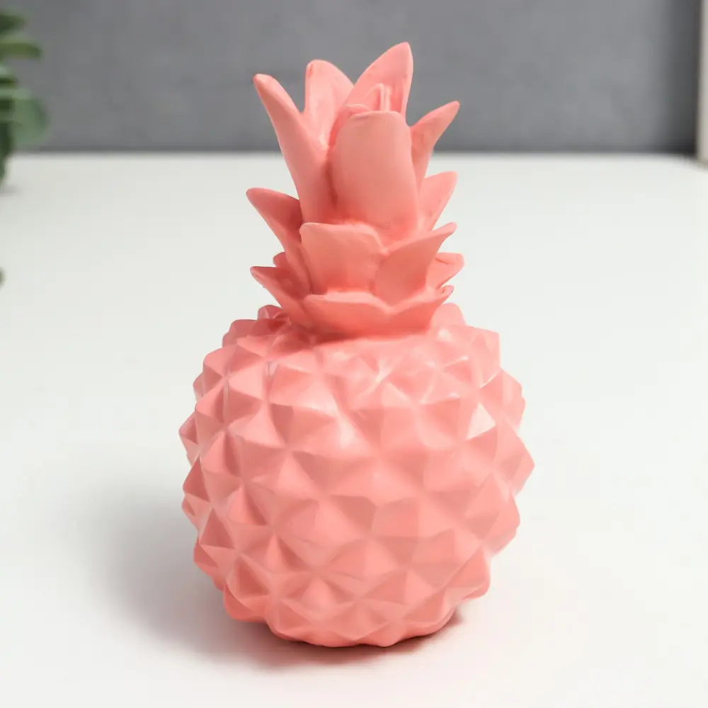 Фото 3 Сувенир интерьерный "Ананас розовый" матовый 12x7.5x7.5 см