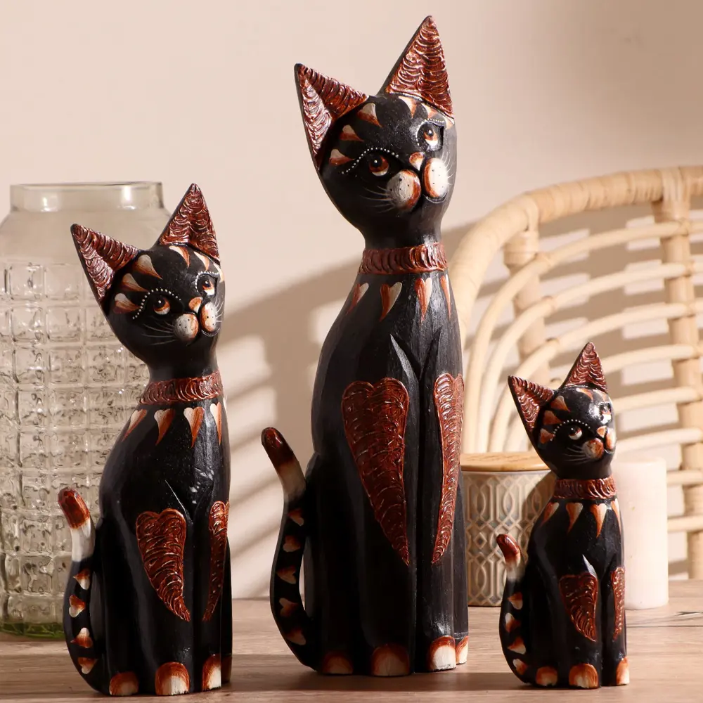Фото 2 Набор интерьерных сувениров 3 шт Кошки высота 20.30.40 см Фото 2 Набор интерьерных сувениров 3 шт Кошки высота 20.30.40 см