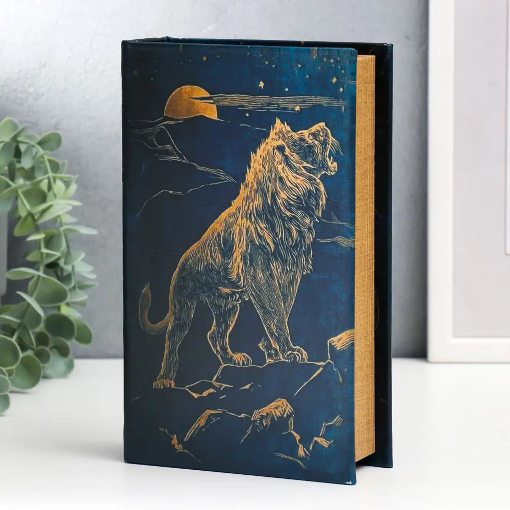 Фото 2 Шкатулка-сейф книга "Лев на скале" 21x13x5 см Фото 2 Шкатулка-сейф книга "Лев на скале" 21x13x5 см