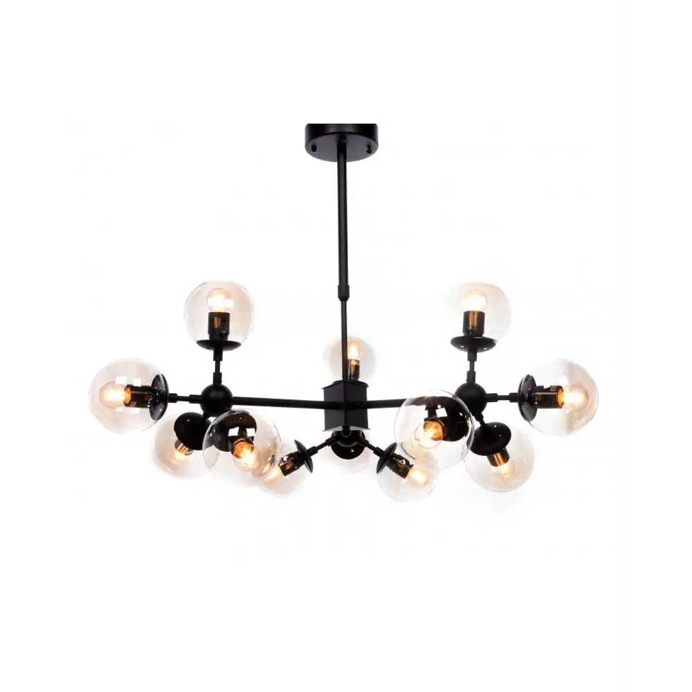 Фото Люстра подвесная LUMINA DECO Zodiak LDP 160-12 BK 12 ламп 28 м² цвет черный Фото Люстра подвесная LUMINA DECO Zodiak LDP 160-12 BK 12 ламп 28 м² цвет черный