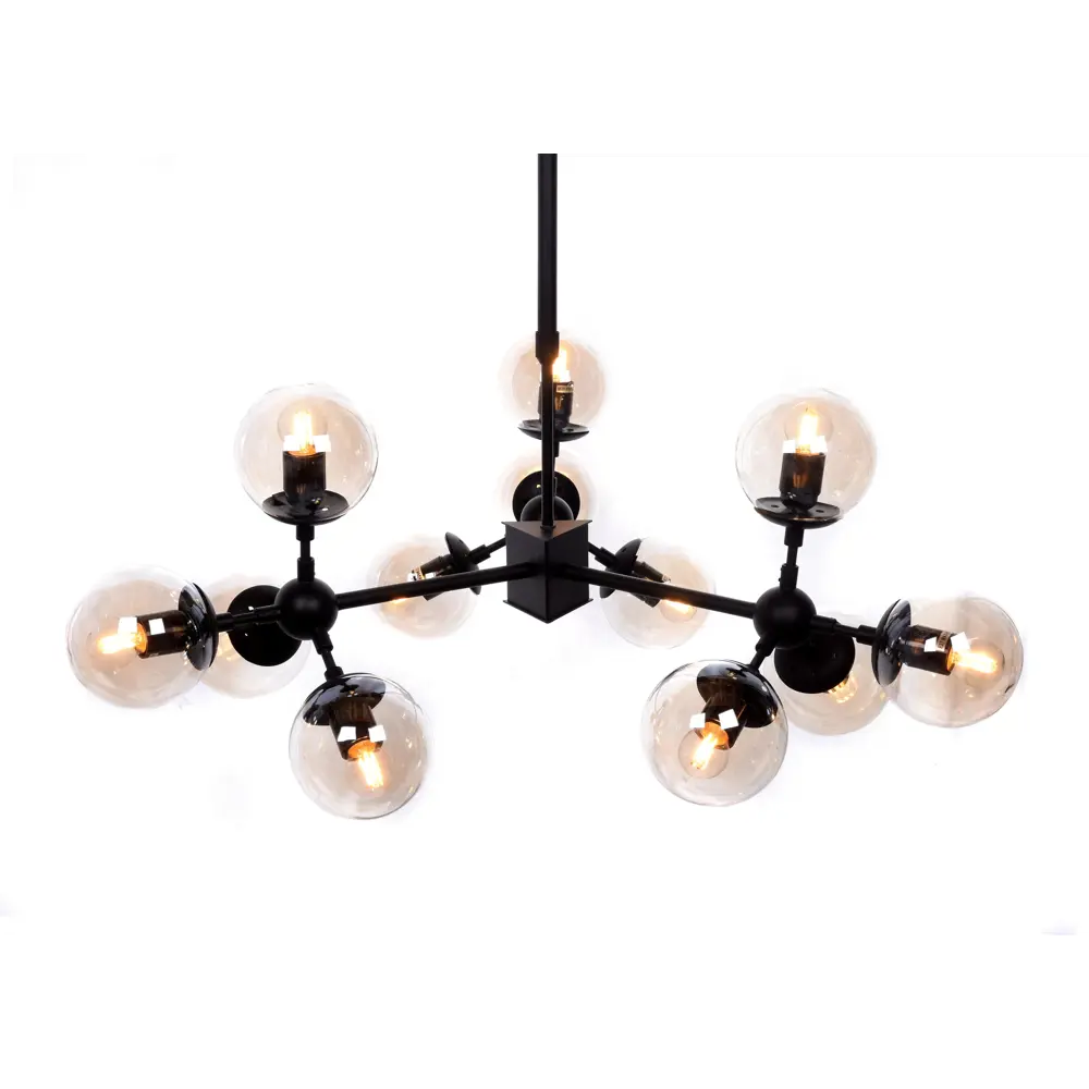 Фото 2 Люстра подвесная LUMINA DECO Zodiak LDP 160-12 BK 12 ламп 28 м² цвет черный Фото 2 Люстра подвесная LUMINA DECO Zodiak LDP 160-12 BK 12 ламп 28 м² цвет черный