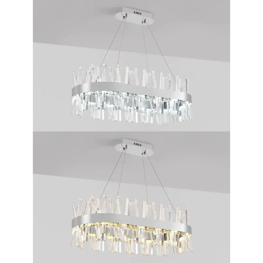 Фото 2 Люстра потолочная светодиодная Natali Kovaltseva LED LAMPS 81251 с пультом управления 20 м² изменение оттенков белого цвет хром Фото 2 Люстра потолочная светодиодная Natali Kovaltseva LED LAMPS 81251 с пультом управления 20 м² изменение оттенков белого цвет хром