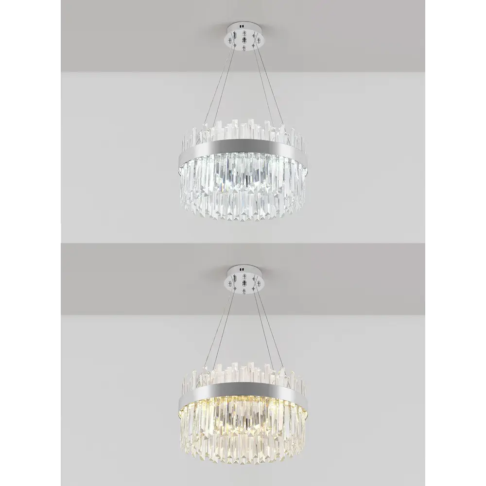 Фото 2 Люстра потолочная светодиодная Natali Kovaltseva LED LAMPS 81271 с пультом управления, 18 м², смена от теплого белого до холодного белого, цвет хром Фото 2 Люстра потолочная светодиодная Natali Kovaltseva LED LAMPS 81271 с пультом управления, 18 м², смена от теплого белого до холодного белого, цвет хром