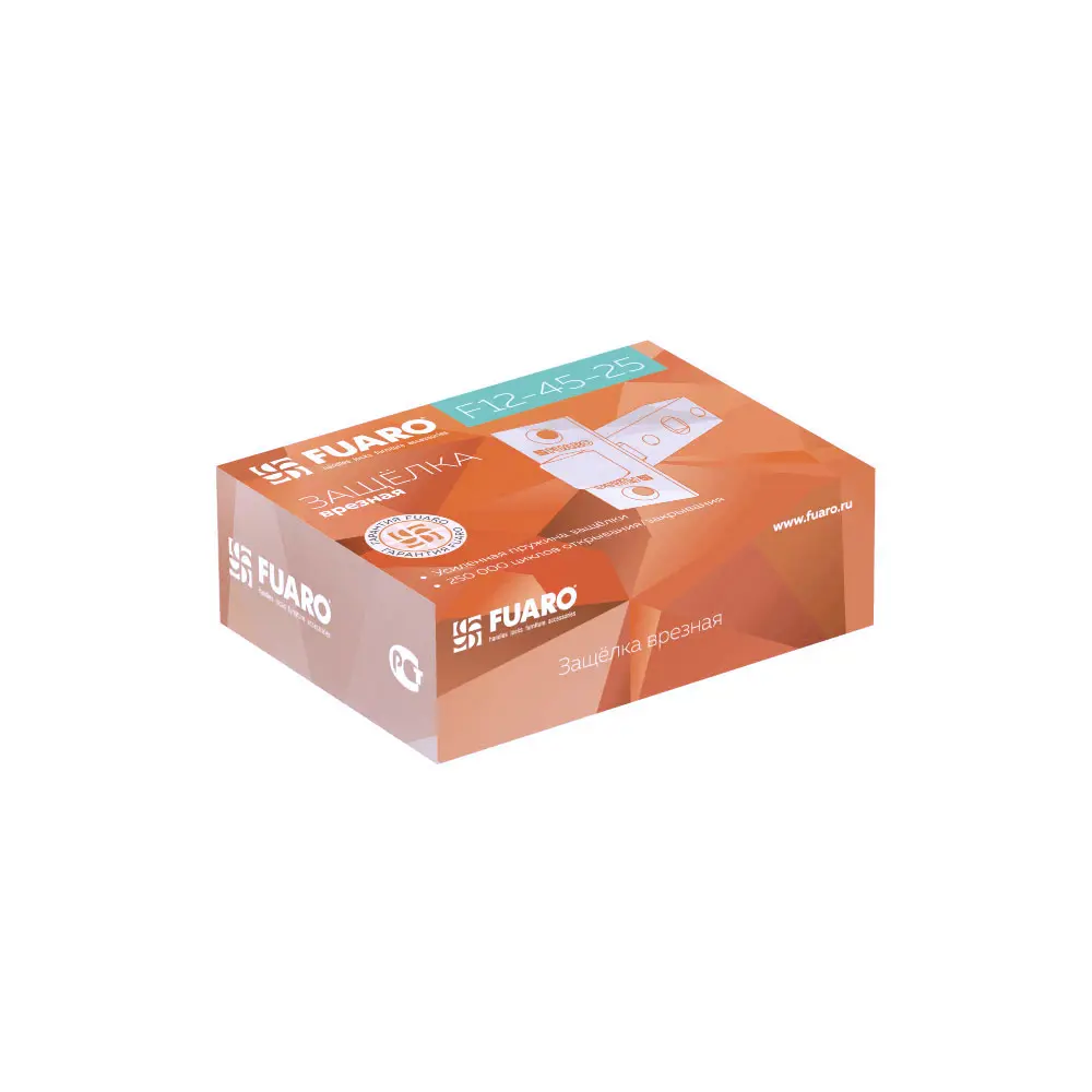 Фото 3 Защелка врезная METF12-45-25 (F12-45-25) GP латунь Фото 3 Защелка врезная METF12-45-25 (F12-45-25) GP латунь