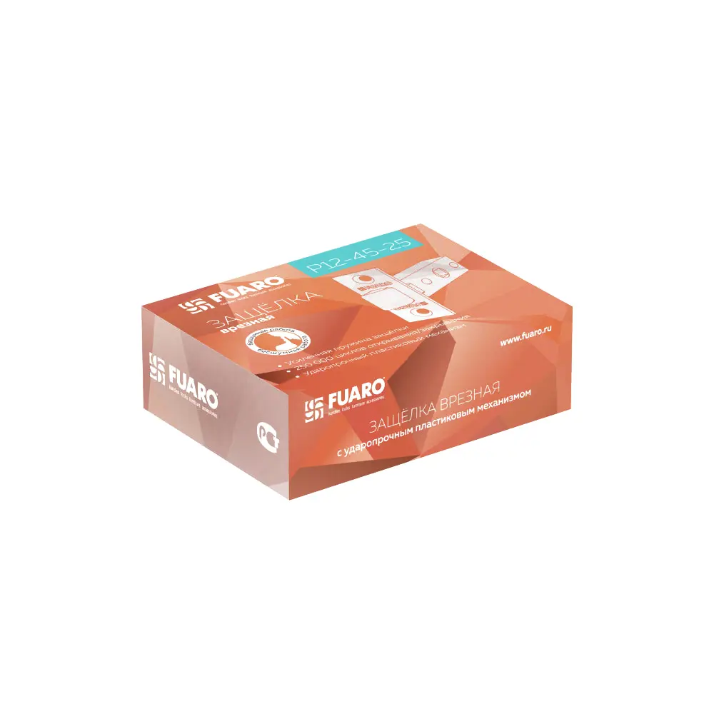 Фото 3 Защелка врезная PLASTP12-45-25 SN мат.никель Фото 3 Защелка врезная PLASTP12-45-25 SN мат.никель