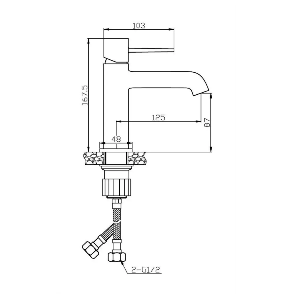 Фото 2 Смеситель для раковины Orange Karl M05-021cr Фото 2 Смеситель для раковины Orange Karl M05-021cr