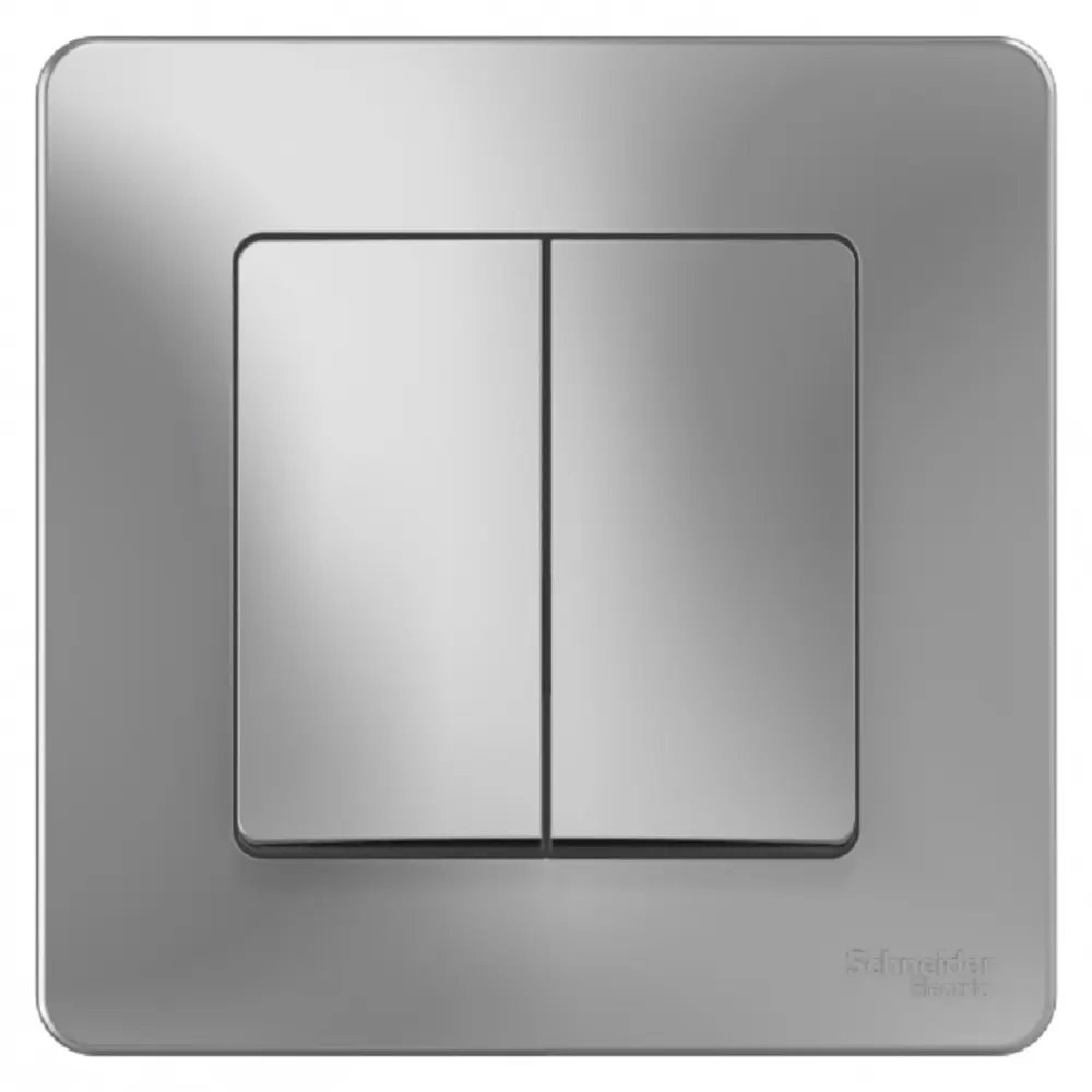Фото Выключатель встраиваемый Schneider Electric Blanca 2 клавиши цвет алюминий Фото Выключатель встраиваемый Schneider Electric Blanca 2 клавиши цвет алюминий