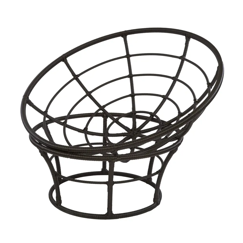 Фото 2 Кресло Papasan Экодизайн КР-002из искусственного ротанга черный Фото 2 Кресло Papasan Экодизайн КР-002из искусственного ротанга черный