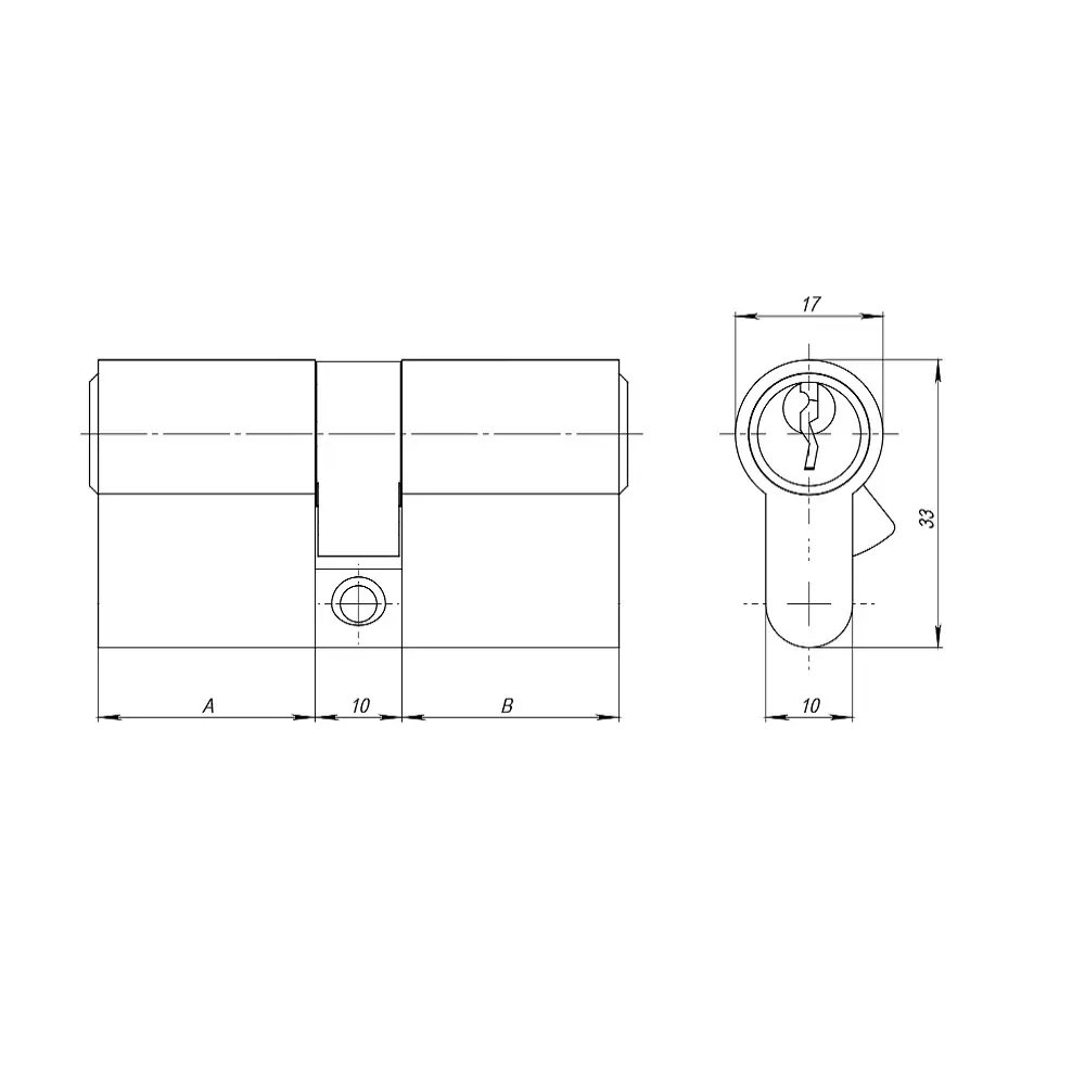 Фото 2 Цилиндровый механизм Ajax (AZ100/90) AZ1000Key90 (35+10+45) CP хром Фото 2 Цилиндровый механизм Ajax (AZ100/90) AZ1000Key90 (35+10+45) CP хром