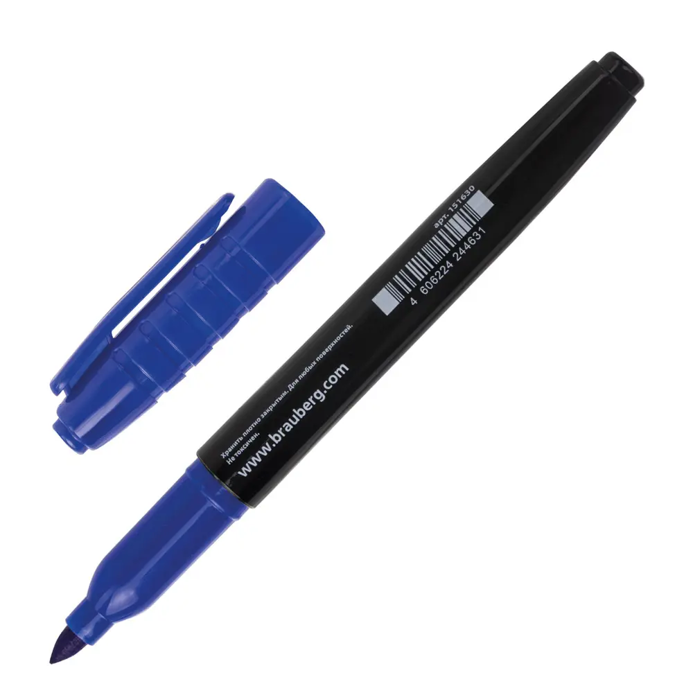 Фото 5 Маркер перманентный нестираемый BRAUBERG. синий. круглый наконечник. 1.5-3мм. 151630 Фото 5 Маркер перманентный нестираемый BRAUBERG. синий. круглый наконечник. 1.5-3мм. 151630