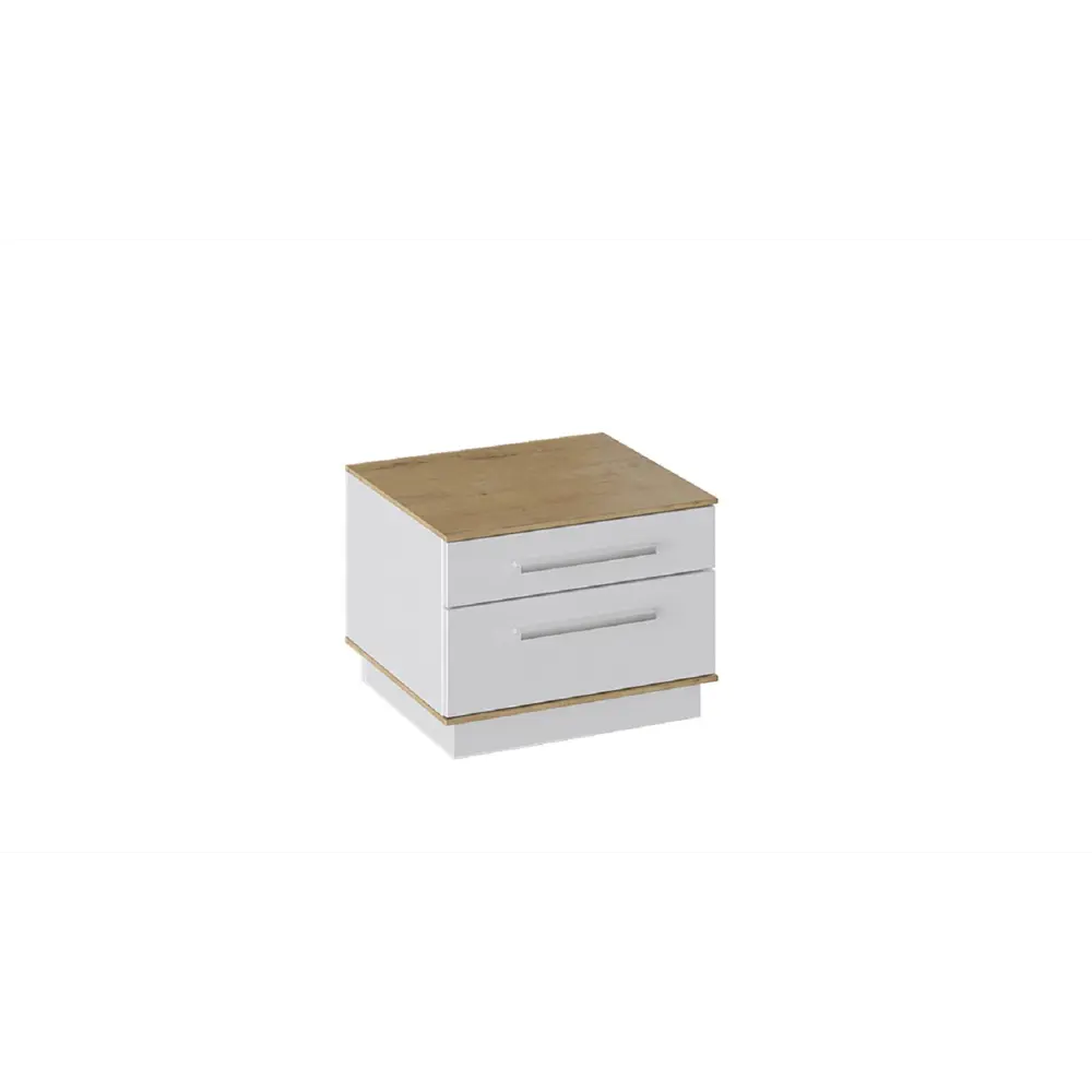 Фото Тумба прикроватная Трия 50x45x38 см 2 ящика ЛДСП цвет бежевый