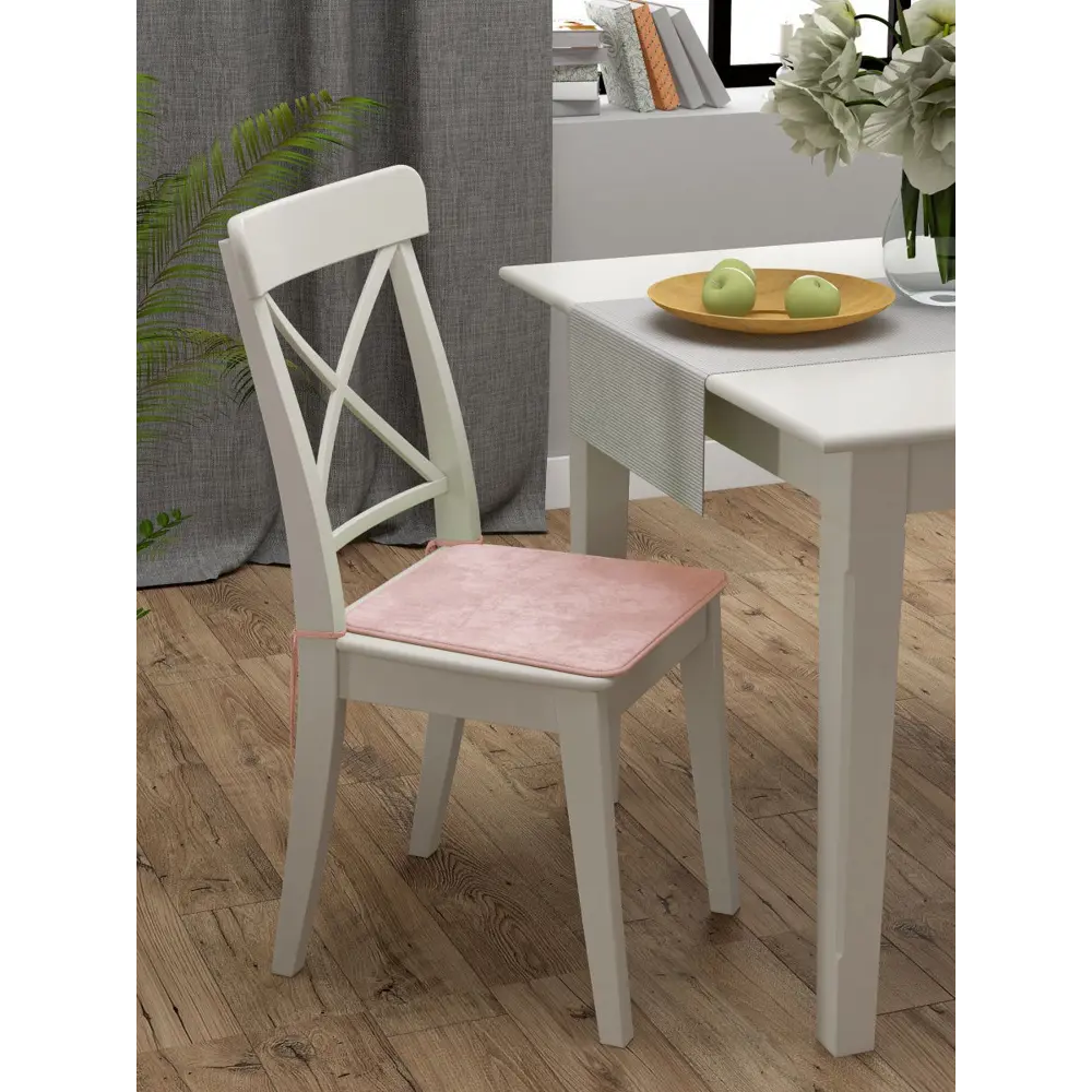 Фото 3 Подушка для стула Deнастия P111125, 40x38 см, цвет розовый Фото 3 Подушка для стула Deнастия P111125, 40x38 см, цвет розовый