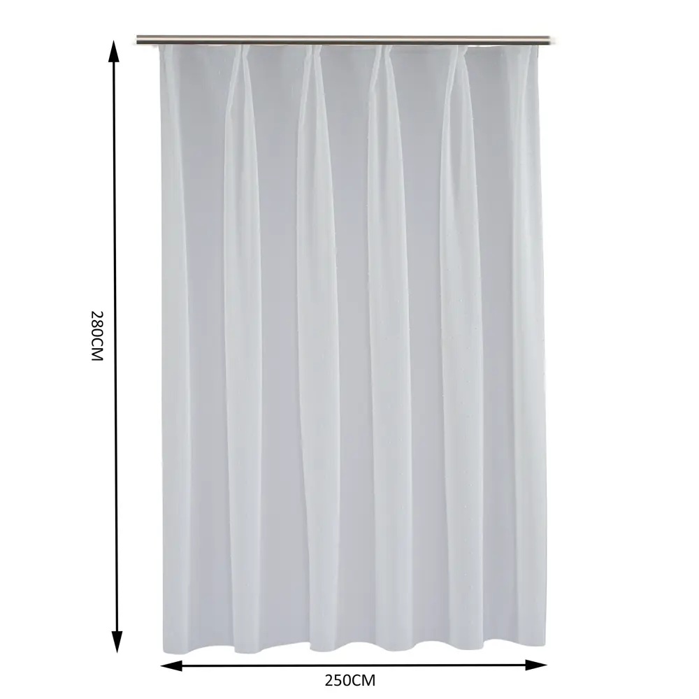 Фото 3 Тюль на ленте Inspire Inirida 250x280 см цвет белый Фото 3 Тюль на ленте Inspire Inirida 250x280 см цвет белый
