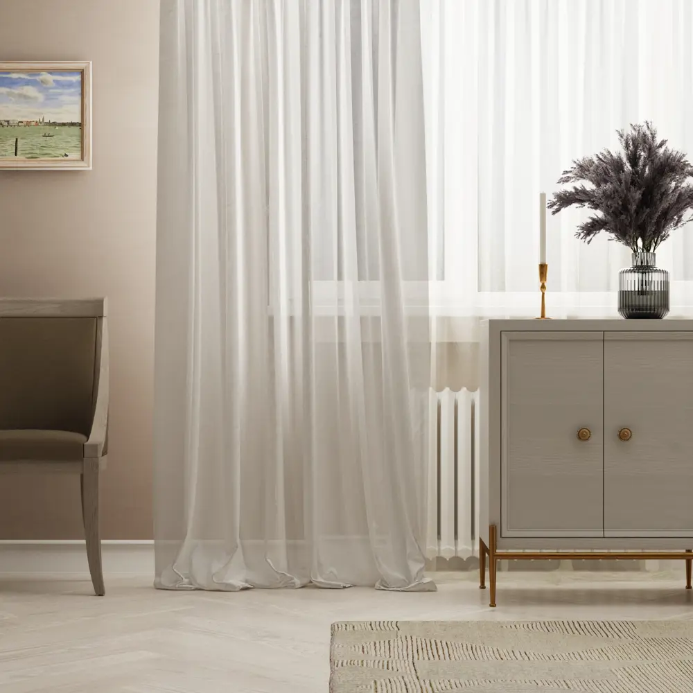 Фото Тюль на ленте Inspire Sipakon 250x280 см цвет белый