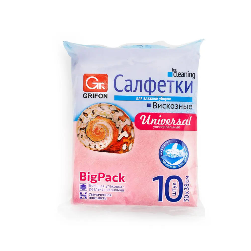 Фото Салфетки для кухни из вискозы Grifon 10 штук 30x38 см Фото Салфетки для кухни из вискозы Grifon 10 штук 30x38 см