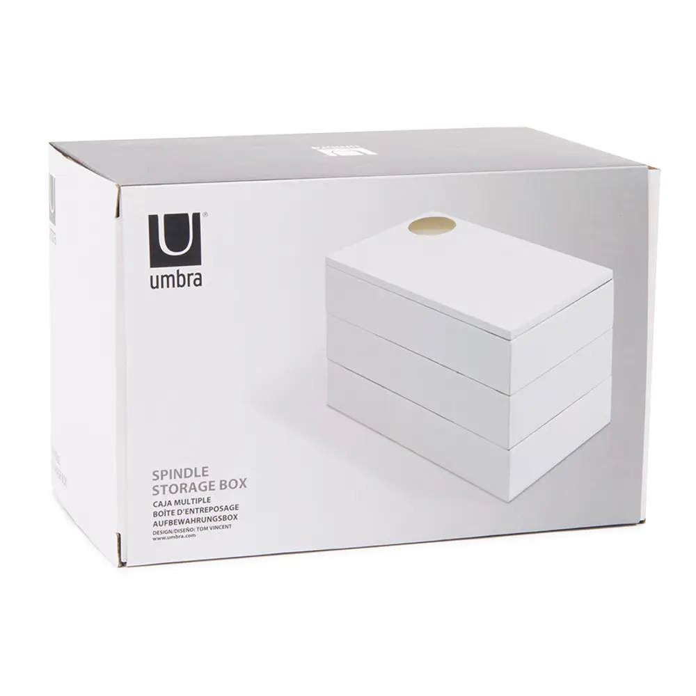 Фото 4 Шкатулка Umbra Spindle 11.5х13х19 см дерево белый Фото 4 Шкатулка Umbra Spindle 11.5х13х19 см дерево белый