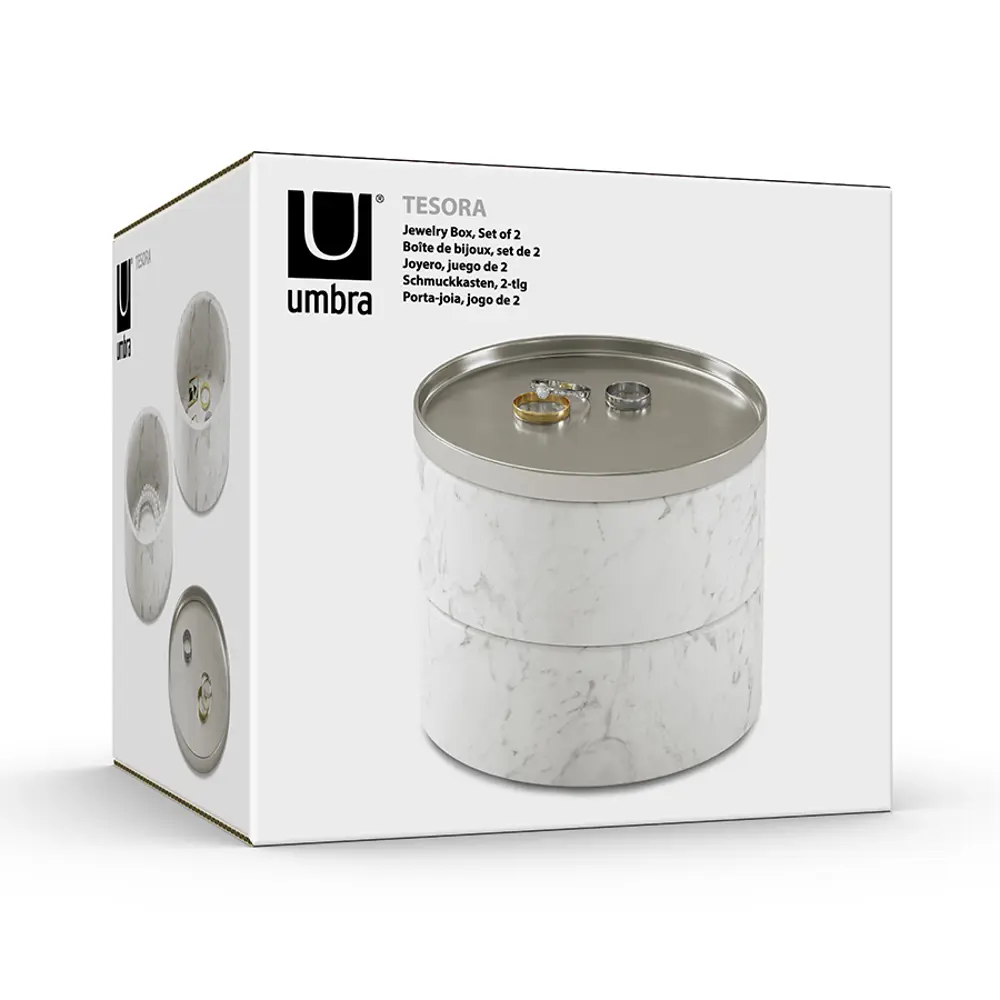 Фото 4 Шкатулка Umbra Tesora 12.7х10.6х12.7 см синтетическая смола белый Фото 4 Шкатулка Umbra Tesora 12.7х10.6х12.7 см синтетическая смола белый