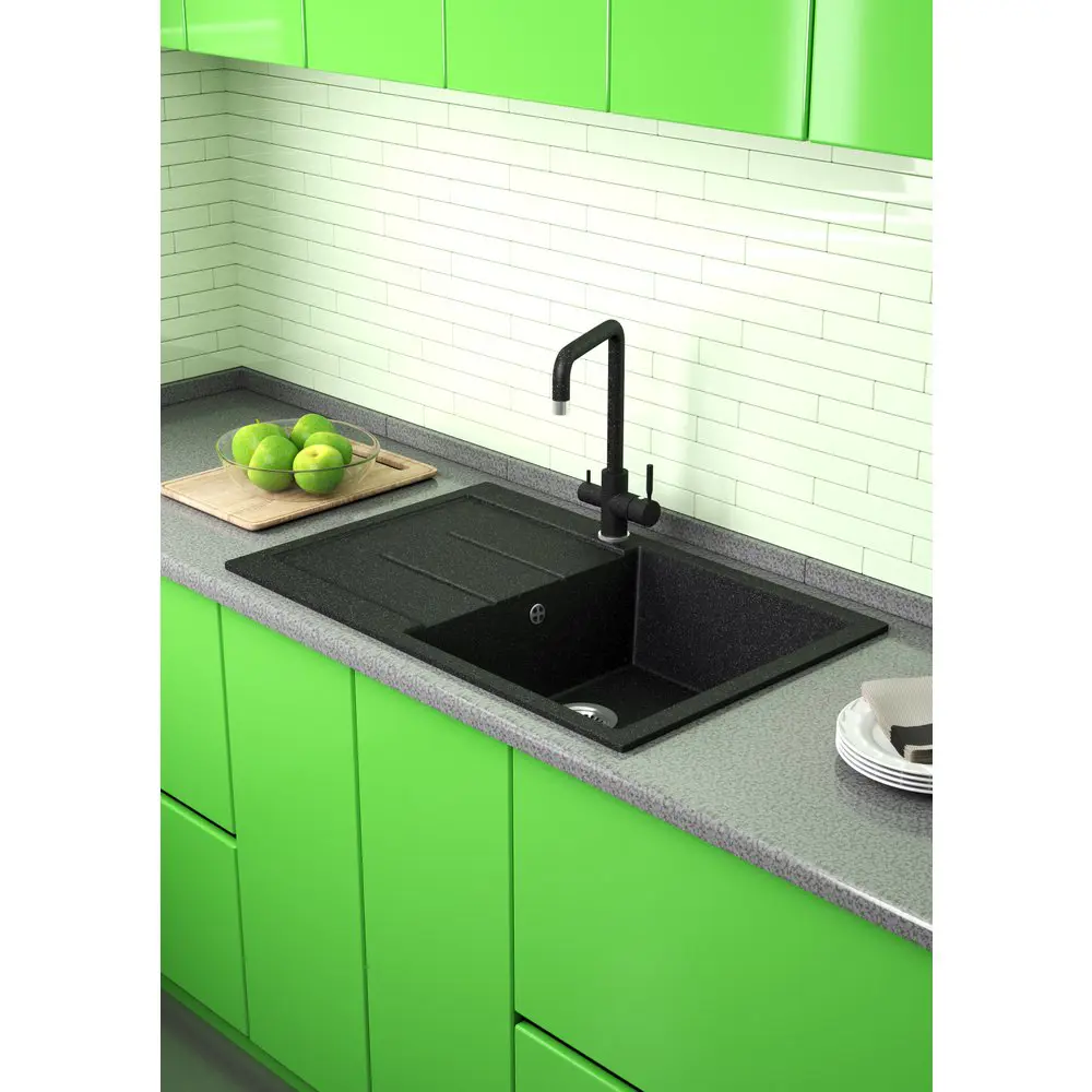 Фото 10 Врезная мойка Domaci Бьелла 470329 DMC-25 78x50x18 см искусственный камень цвет черный Фото 10 Врезная мойка Domaci Бьелла 470329 DMC-25 78x50x18 см искусственный камень цвет черный