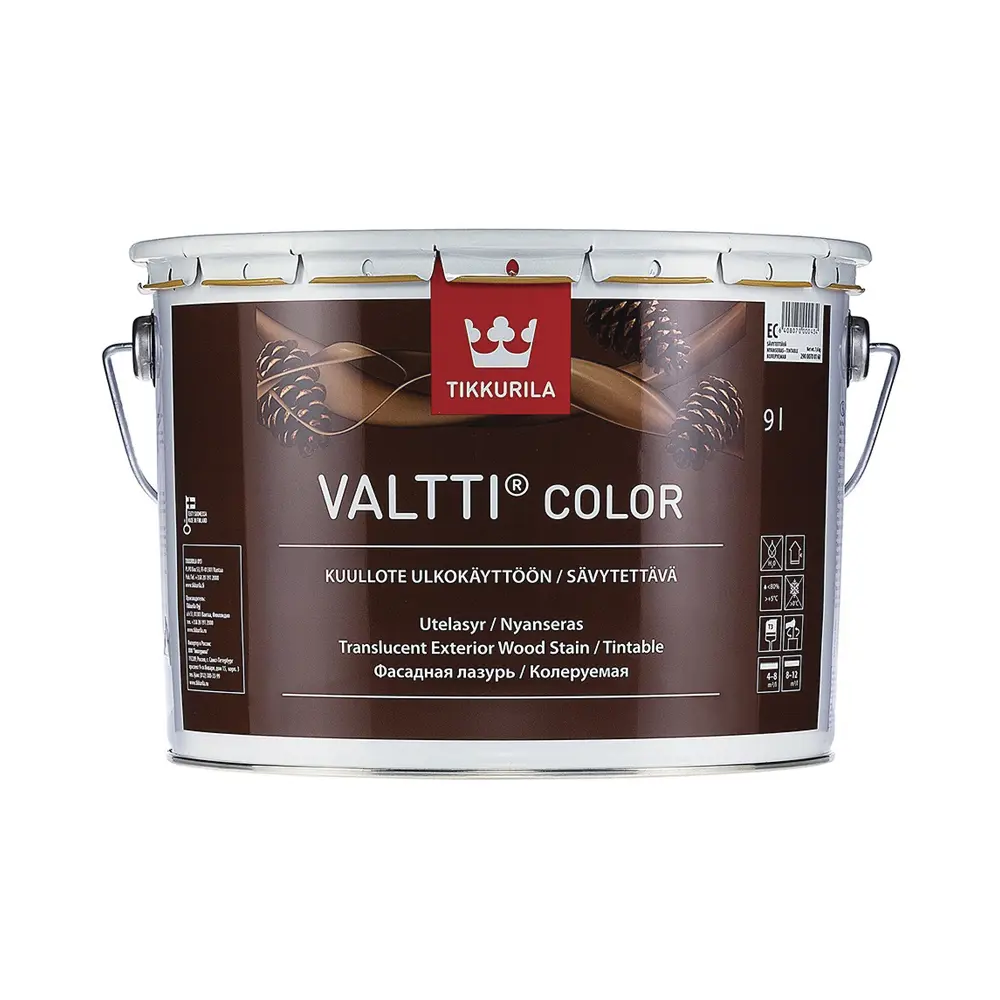 Фото Антисептик защитно-декоративный Tikkurila Valtti Color прозрачный 9 л Фото Антисептик защитно-декоративный Tikkurila Valtti Color прозрачный 9 л