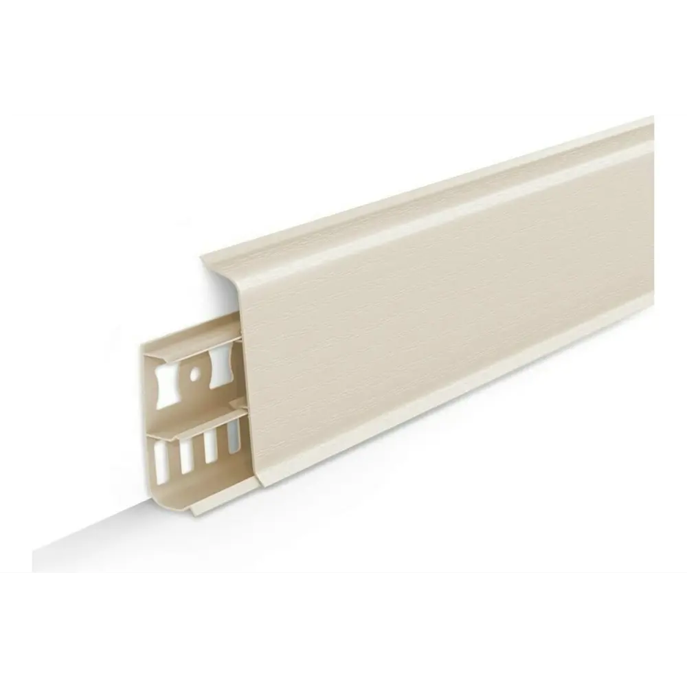 Фото Плинтус напольный Deconika Светлая слоновая кость 2200x22x85 мм 20 шт Фото Плинтус напольный Deconika Светлая слоновая кость 2200x22x85 мм 20 шт