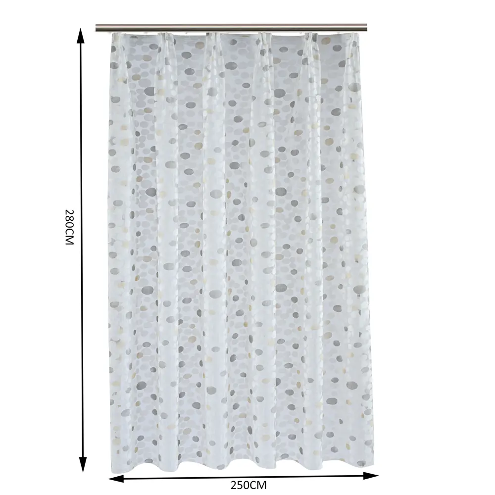 Фото 3 Тюль на ленте Inspire Kumili 250x280 см цвет бело-серый Фото 3 Тюль на ленте Inspire Kumili 250x280 см цвет бело-серый