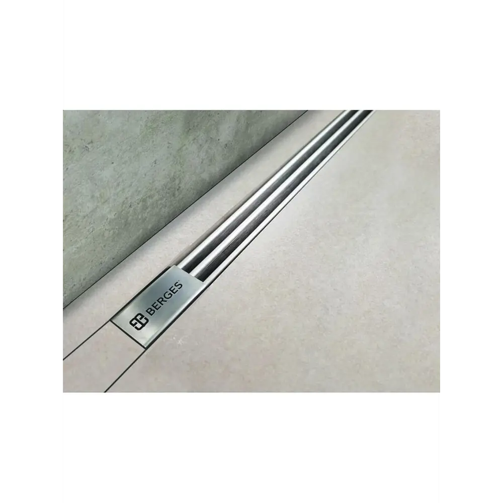 Фото 3 Желоб Berges Super Slim 500 матовый хром S-сифон D50/105 H50 вертикальный Фото 3 Желоб Berges Super Slim 500 матовый хром S-сифон D50/105 H50 вертикальный