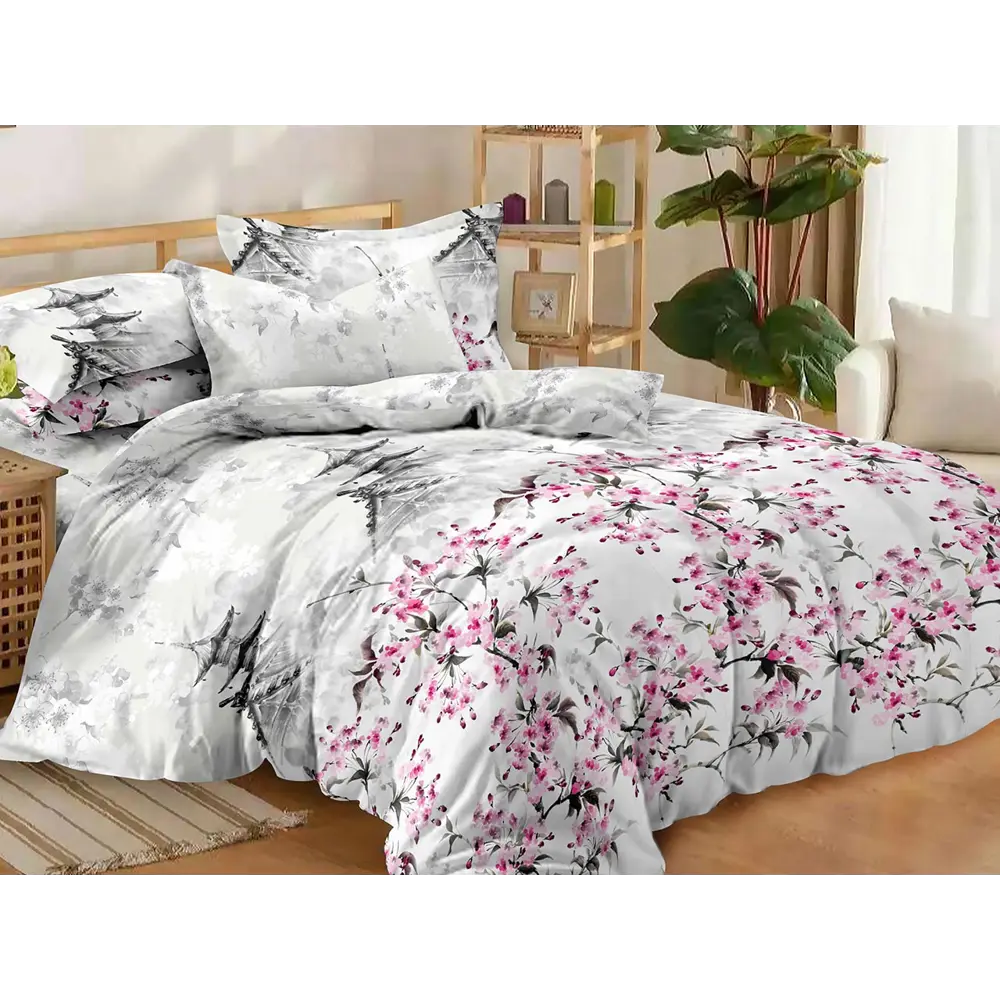 Фото Комплект постельного белья Эльф Домовита 1182-Белая Цапля, двуспальный, бязь, разноцветный