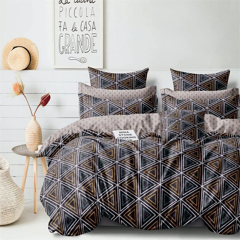 Фото Комплект постельного белья Home Mercury Сигма 27435, семейный, поплин, разноцветный