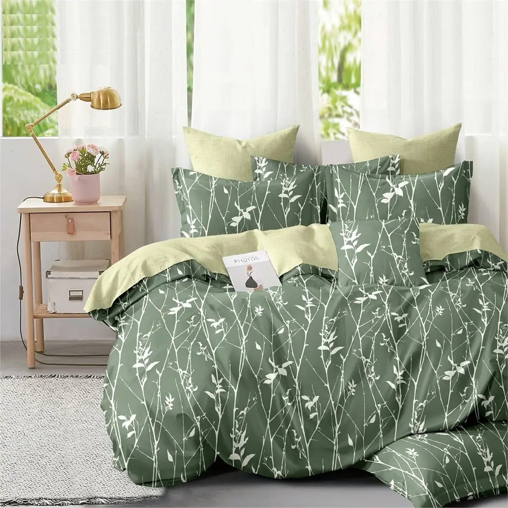 Фото Комплект постельного белья Home Mercury Зеленый взрыв 27462, двуспальный, поплин, разноцветный