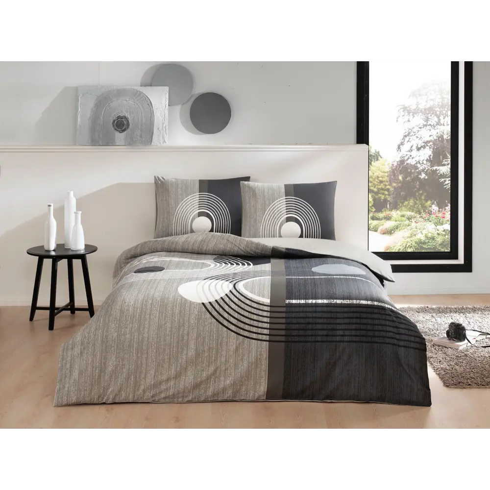 Фото Комплект постельного белья Tac tntc1311, полутораспальный, ранфорс, цвет серый Фото Комплект постельного белья Tac tntc1311, полутораспальный, ранфорс, цвет серый