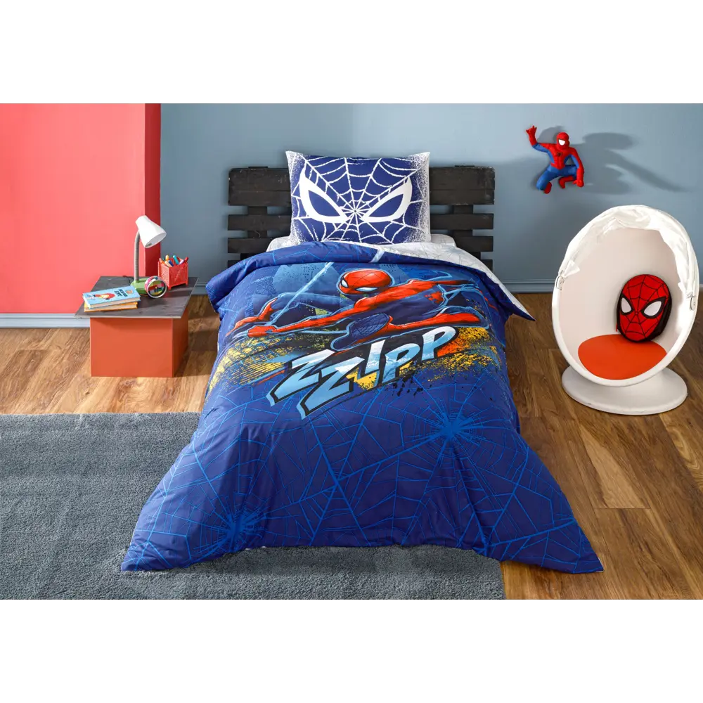 Фото Комплект постельного белья Tac tntc1335, полутораспальный, ранфорс, цвет синий Фото Комплект постельного белья Tac tntc1335, полутораспальный, ранфорс, цвет синий