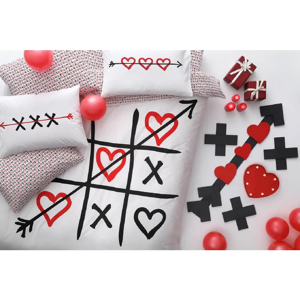 Фото 3 Комплект постельного белья Tac tntc190/190, полутораспальный, ранфорс, цвет красный Фото 3 Комплект постельного белья Tac tntc190/190, полутораспальный, ранфорс, цвет красный