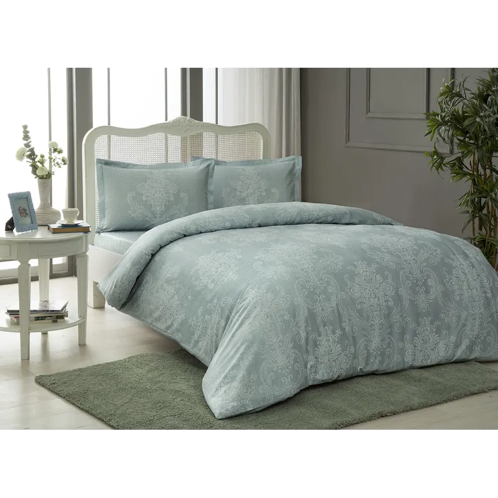 Фото Комплект постельного белья Tac tntc261/261, евро, сатин, цвет зеленый Фото Комплект постельного белья Tac tntc261/261, евро, сатин, цвет зеленый