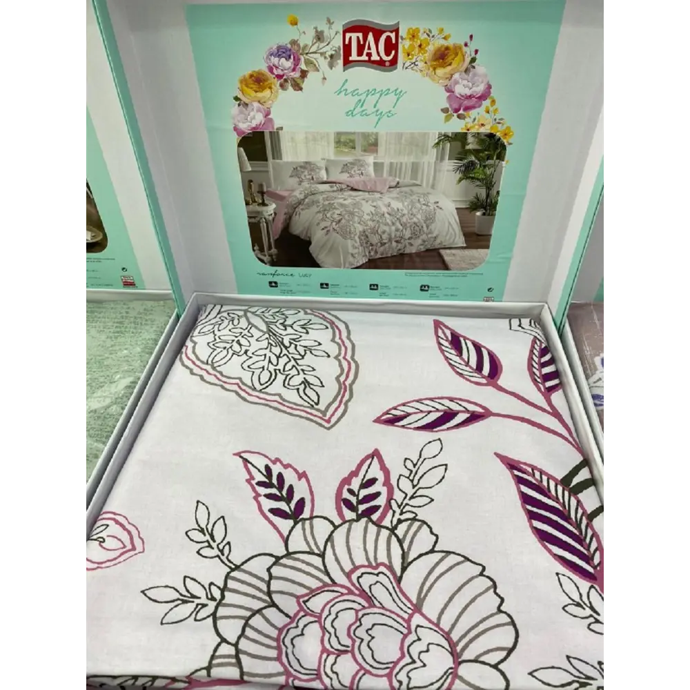 Фото 2 Комплект постельного белья Tac tntc345/345, евро, ранфорс, цвет белый Фото 2 Комплект постельного белья Tac tntc345/345, евро, ранфорс, цвет белый