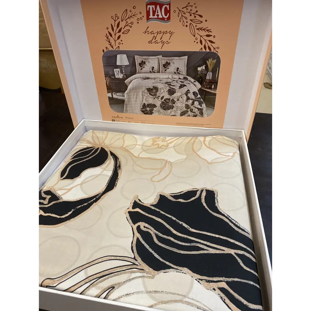 Фото 2 Комплект постельного белья Tac tntc411-2/411-2, евро, сатин, цвет коричневый Фото 2 Комплект постельного белья Tac tntc411-2/411-2, евро, сатин, цвет коричневый