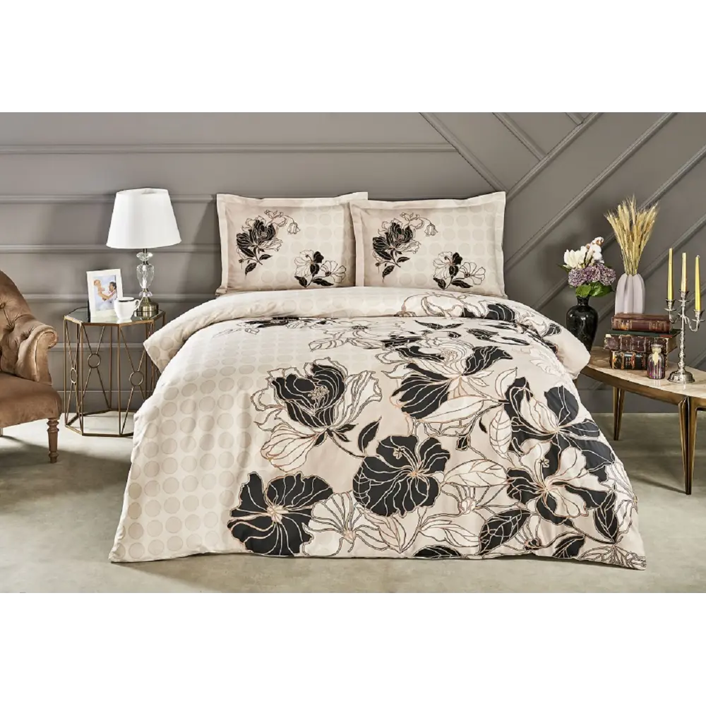 Фото Комплект постельного белья Tac tntc411-2/411-2, евро, сатин, цвет коричневый Фото Комплект постельного белья Tac tntc411-2/411-2, евро, сатин, цвет коричневый