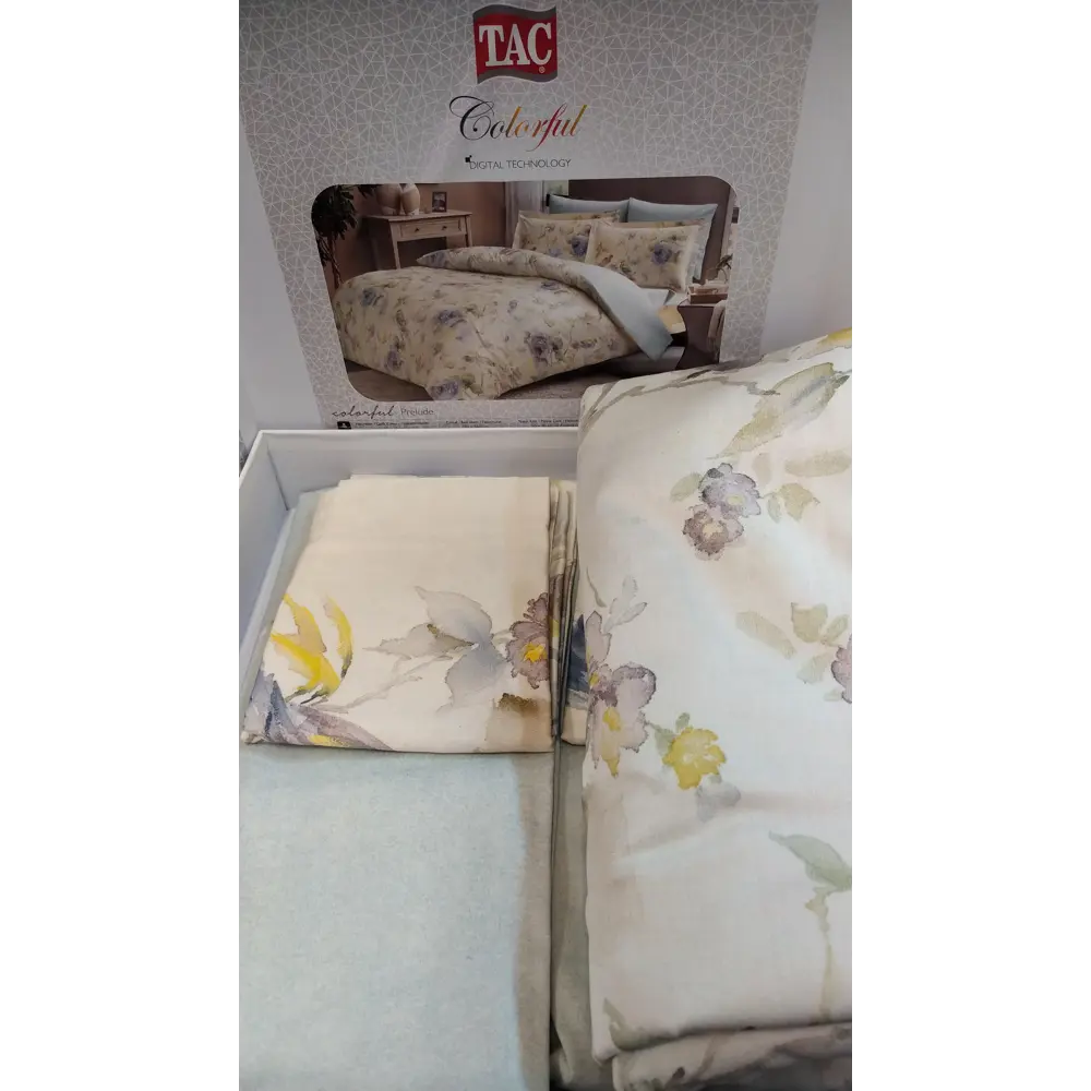 Фото 3 Комплект постельного белья Tac tntc429/429, полутораспальный, сатин, цвет бежевый Фото 3 Комплект постельного белья Tac tntc429/429, полутораспальный, сатин, цвет бежевый