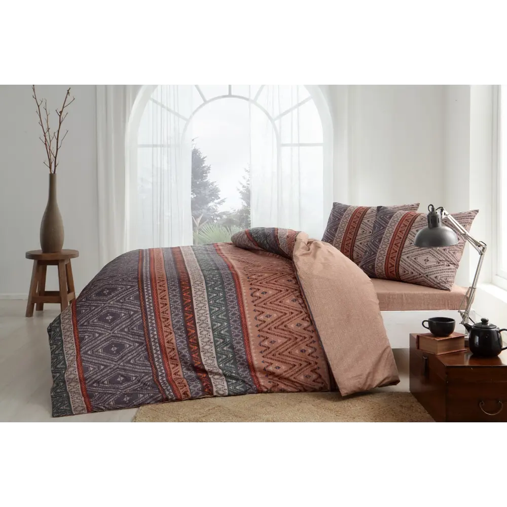 Фото Комплект постельного белья Tac tntc667/667, полутораспальный, ранфорс, цвет красный Фото Комплект постельного белья Tac tntc667/667, полутораспальный, ранфорс, цвет красный